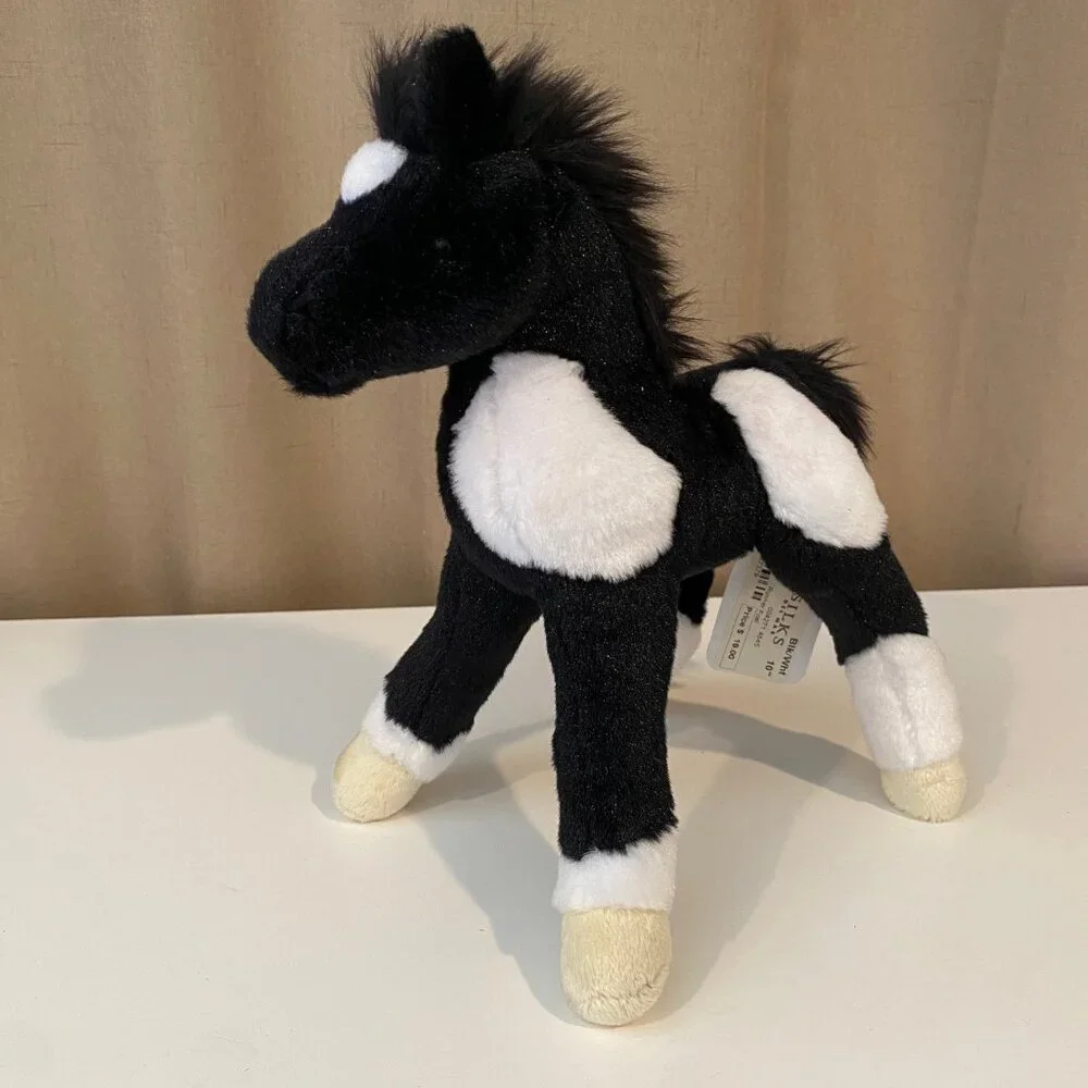 Douglas Cuddle‎ Toys Runner Black & White Painted Foal Pony Horse Stuffed Plush